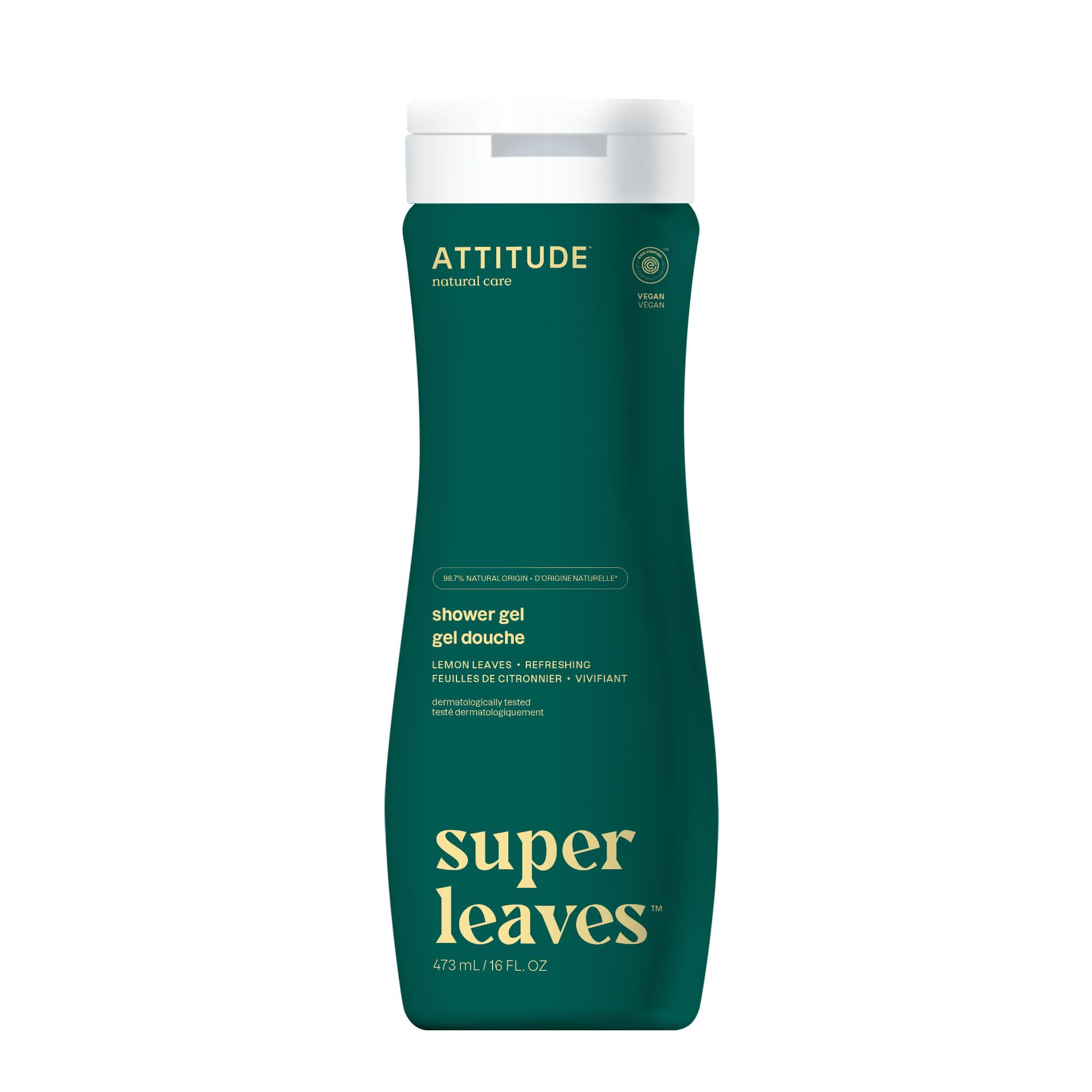 Attitude Natural Body Wash - Regenerating, Lemon Leaves, 16 Fluid Ounce